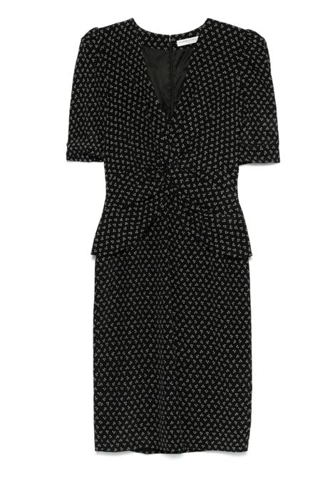 Abito midi con stampa in nero Alessandra rich - donna ALESSANDRA RICH | FABX4012F44860900